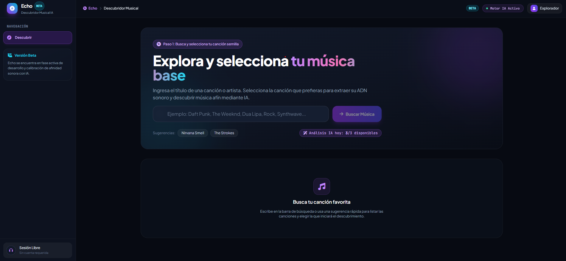 Echo - Búsqueda Musical con IA